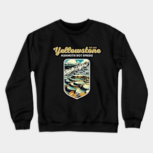 USA - NATIONAL PARK - YELLOWSTONE Mammoth Hot Springs - 1 Crewneck Sweatshirt